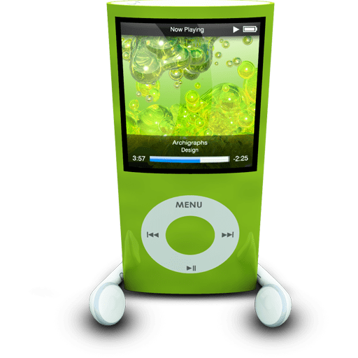 iPod Nano Icons: iPodPhonesGreen Icon 512x512px