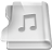 Aluminium music icon