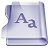 Purple font icon