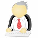 Man Grey Icon 128x128px