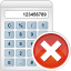 Calculator remove Icon 64x64px