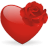 heart and rose icon