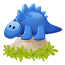 Dino blue Icon 128x128px