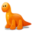Dino orange icon