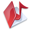 Folder music red Icon