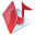 Folder music red Icon 32x32px