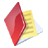 folder documents red icon
