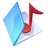 folder music blue icon