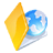 folder web yellow icon