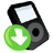 iPod black down icon