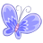 Blue butterfly icon