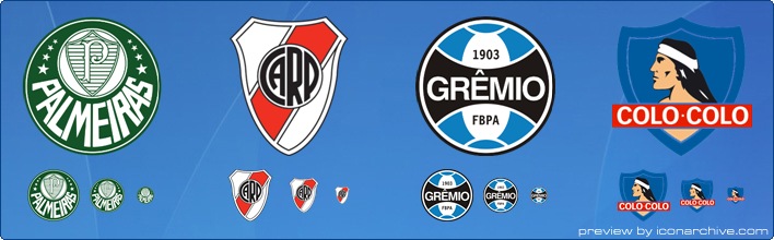 South American Football Club Icons