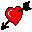 Arrow thru icon