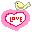 Birdy heart icon