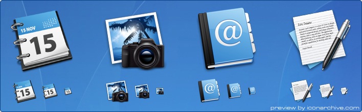 Black & Blue Icons