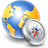 globe compass silver icon