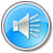 Volume Pressed Blue icon