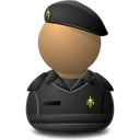 Elite Captain Black Shielded Icon 128x128px