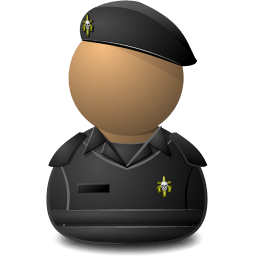 Elite Captain Black Shielded Icon