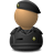 Elite Captain Black Shielded Icon 48x48px