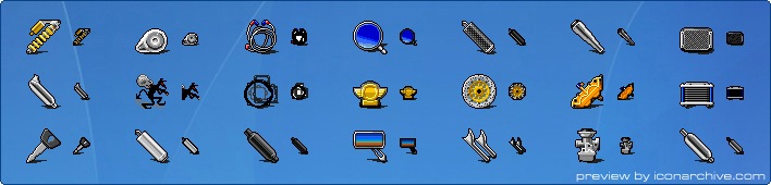 Motor Cycle Parts Icons