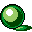 Green marble icon
