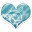 Heart blue Icon 32x32px
