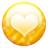 gold button heart icon