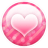 pink button heart icon