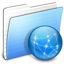 Aqua Stripped Folder Sites Icon