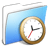 Aqua Smooth Folder Clock icon