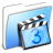 Aqua Smooth Folder Movies icon
