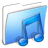 Aqua Smooth Folder Music icon