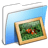 Aqua Smooth Folder Pictures icon