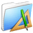 Aqua Stripped Folder Applications icon