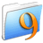 Aqua Stripped Folder Classic icon