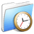 Aqua Stripped Folder Clock icon
