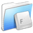 Aqua Stripped Folder Fonts icon