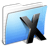 Aqua Stripped Folder System icon