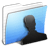 Aqua Stripped Folder Users icon