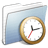 Graphite Stripped Folder Clock icon