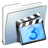 Graphite Stripped Folder Movies icon