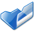 folder blue open icon