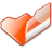 folder orange open icon