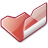 folder red open icon