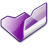 folder violet open icon
