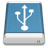 Blue External Drive USB icon