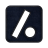 slash dot square icon