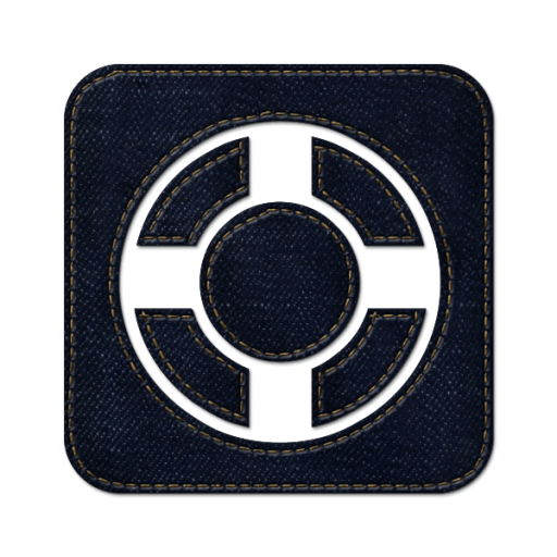 Blue Jeans Social Media Icons: Designfloat square Icon 512x512px