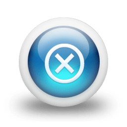 Glossy 3d blue delete Icon